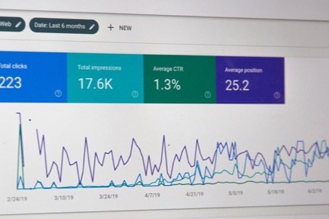 Google Search Console analytics dashboard