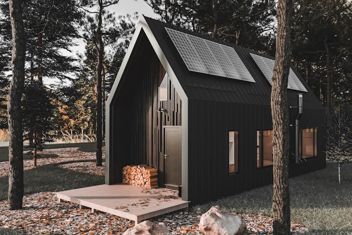 Small modern tiny home exterior